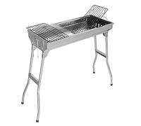 Barbecue Grill Portable Folding BBQ Charcoal Grill Stainless Steel Smoker Barbecue for Outdoor Cooking Camping Hiking Picnics Party (M - 70x31x71 cm)