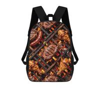 Barbecue Grilled Meat Classic Mens Backpack Womens 17 Inch Shoulder Bag