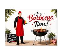 Barbecue Invitation Cards Pack of 16 with Envelopes - BBQ Party Invites Ready to Write A6 Postcard Size for Birthday, Garden Party, Housewarming, Anniversary, Summer Party, Stag, Hen or Celebration