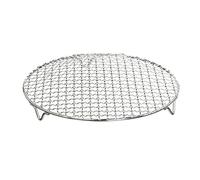 Barbecue Mesh Grilling Rack Round Shape Stainless Steel Grilling Pan for Outdoor Camping Kitchen -#1