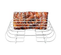 Barbecue Rib Rack Vertical Grill Stand Large Steel