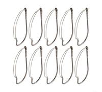 Barbed Bait Holder Hooks Snag-Free for Thick Cover | 1/0 size 3.8x1.4cm, wide gap design, ideal for soft plastic worms, for bass fishing, freshwater use