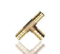Barbed Connector 19 mm 3 Way Solid Brass T Hose Barbed Joiner/Connector Adapter for Fuel Air Water Gas Oil (Pack of one)