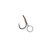 Barbed hook Korum Banded Hairs Argenté Taille 10