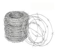 Barbed Wire, 4 Point Hot-Dip Wire Roll for Yard, Garden Security Fencing, and Crafts - Durable and Reliable for Effective Protection