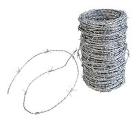 Barbed Wire Fence,High Zinc Steel 4 Point Barbed Wire Roll - Double Strand 2.5mm, 200m - Durable Security Fencing for Home, Livestock & Farm Protection