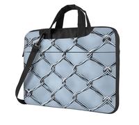 Barbed wire format Printed Laptop Crossbody Bag Crossbody Briefcase Easy To Use When Traveling For Business, Black, 14 inch