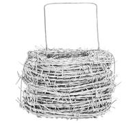 Barbed Wire Silver 100m Hot Dipped Galvanised Steel, Heavy Duty Fence Wire Mesh for Outdoors, Versatile Binding Wire and Tension Rope, Safe Barrier Chain and Garden Mounting