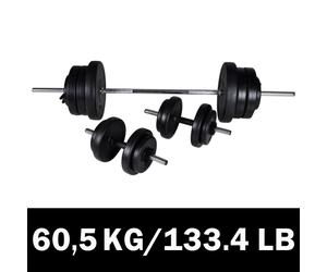 Barbell + 2 Dumbbell Set 60.5kg