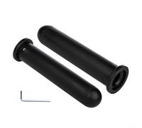 Barbell Adapter Sleeve, Converts 1 Inch to 2 Inch Weight Plate Posts, PP Bar Extender with Fastener for Gym Home Fitness, Black 200mm(50MM)
