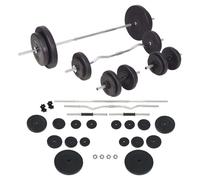 Barbell and Dumbbell Set Free Weight Training Lifting 30/120/60/90 kg vidaXL