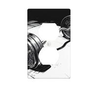 Barbell Bend Heavy Decorative Switch Plate Cover-Unbreakable Polycarbonate Wall Plate for Home Office, 1 Gang with Screws
