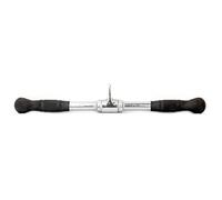Barbell Cable Attachment For Cable Machines, Lat Pull Down Bar Cable Machine Attachments, Tricep Press Down Bar, Revolving Straight Curl Pulldown Bar with Rotating & Rubber Handle Grips (20 Inch)