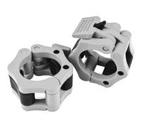Barbell Clamps Olympic Spinlock Collars Dumbbell Clips Weight Lifting Bar Lock Quick Release Professional Barbell Buckle 1 Pair for Gym Exercise Fitness Body Building 50 mm (Grey)
