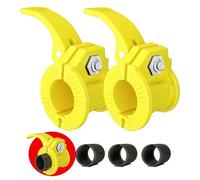 Barbell Clamps Pair of 1" inch or 2" Inch Pro Collar Adjustable Weight Bar Clips Fast Release Perfect for Pro Crossfit Strong Lifts and Olympic Fitness Training Supplies (Yellow 0.98-1.18inch)