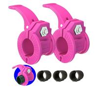 Barbell Clamps Pair of 1" inch or 2" Inch Pro Collar Adjustable Weight Bar Clips Fast Release Perfect for Pro Crossfit Strong Lifts and Olympic Fitness Training Supplies (Red 0.98-1.18inch)