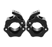 Barbell Collar, Chetexus Non-Slip Barbell Clamps Clips,1 inch Professional Olympic Weight Locks Collar Clips Great for Workout, Weightlifting, Fitness & Strength Training (Black)