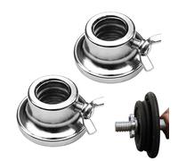Barbell Collars, 2 Weight Locks with Hex Dumbbell Nut - Barbell Clamps, 1 Inch Cast Iron Barbell Clip for Weight Lifting with Dumbbells