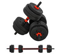 Barbell Dumbbells Weight Set 25kg 2 IN 1 Body Fitness Adjustable
