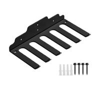 Barbell Hanger Wall, Purpose Workout, 11.81x6.14in 6 Hook Storage Rack, Anti Rust Coated Finish, Resistance Bands Organizer for Lifting, Belt Holder, Home, Gym, Garage Use