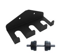 Barbell Holder Wall Mount, Vertical Barbell, Training Room Organization, Space-Saving Steel Rack, Heavy-Duty Weight Stand for Home Gym, Garage, 9.72x3.94x2.99 Inches, Black