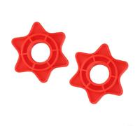 Barbell Lock Collars For 1 Inch Standard Bars, Quick Release Cam Lock Clips To Secure Weight Plates On Dumbbell Rods, Red And Black Plastic Gym Accessories Set Of Two Pieces For Home Fitness(Red)