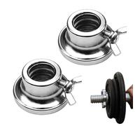 Barbell locks - 2.56 Inches Cast Iron Hex Clamp locks Unit, Screw Tight Weight Stopper System, Anti Slip Bar Fixing Ring Module | Gym Strength Training Equipment For Lifters & Fitness Users, Dumbbell