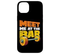 Barbell Meet Me At The Bar Funny Weightlifting Gym Case for iPhone 14 Plus
