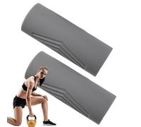 Barbell Pukes for Weightlifting, Dumbbell Grips | 2x Thick Gymnastics Grab Bar Handles | Silicone Strength Training Equipment No Slip