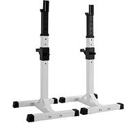Barbell Rack Dip Stand Barbell Stand Weight Lifting Rack Gym Adjustable Squat Shelf Barbell Shelf Barbell Shelf Dumbbell Stand for Strength Training White (White)