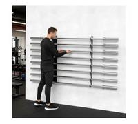 Barbell Rack Single Hook Wall Mount Heavy Duty Vertical Barbell Holder Weight Bar Holder, for Curl Bar, Commercial Or Home Gym Accessory(48 cm)