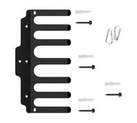 Barbell Rack, Wall Mounted Bar Holder with 7 Hooks | Dumbbell Holder - For Dumbbells Bars Kettlebells Gym Garage Home Fitness Bodybuilding