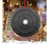 Barbell Standrd Christmas Decorations For Tree Barbell Weight Plate Personalized Christmas Ornaments 2022 Clear Acrylic Hanging Ornaments Christmas Keepsake New Year Gifts