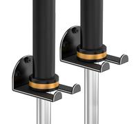 Barbell Wall Holder,Aluminum,Black,2 Pieces