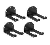 Barbell Wall Holder,Aluminum,Black,4 Pieces