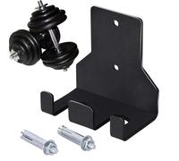 Barbell Wall Mount | Metal Gym Hanger | Vertical Barbell Rack Wall Mount - for Gym Basement Room Workout Space Storage Fitness Strength Training Equipment