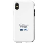 Barbells Bottles Bedtime - Funny Dad Gym & Fitness Case for iPhone X/XS