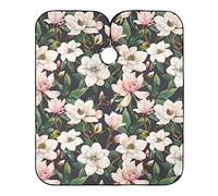 Barber Apron Cape Beautiful White And Pink Flowers, Barber Gown Professional Hairdressing Gown Waterproof Barber Apron For Family Hairdresser Cutting