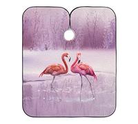 Barber Apron Pink Flamingos Stand In The Water, Hairdressing Gown Professional Hairdressers Gown Anti-Static Barber Haircut Cape For Family Coloring Hairdresser