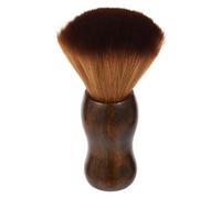 Barber Brush with Wooden Handle,Hairdresser Neck Brushes,Professional Barber Neck Duster Brush Face Cleaning Hairbrush,Ultra Soft Bristles for Salon, Barber, Hairdressers(Brown)