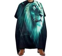 Barber Cape Abstract Galaxy Lion Head, personalised Hair Cape Professional Haircut Apron Gown for Men Women 140X168cm