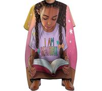 Barber Cape African American Black Girl Book Art, Unisex Salon Cape Waterproof Hairdressing Apron for Coloring Styling 140X168cm