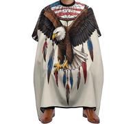 Barber Cape American Flag Boho Totem Native Eagle Dream Catcher, Professional Hair Cutting Cape Waterproof Salon Gowns for Coloring Men 140X168cm