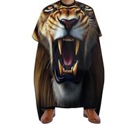 Barber Cape Angry Lion, Stain resistant Hairdressing Cape Unisex Hairdressing Apron for Family Haircut 140X168cm