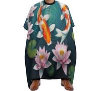 Barber Cape Awesome Japanese Koifish Fish Art, Professional Hair Dye Cape Adjustable Barber Hairdresser Capes for Styling Coloring 140X168cm