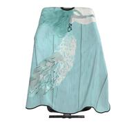 Barber Cape Beautiful Fish Wood Pattern Blue Hairdressers Cape Waterproof With Hook Hairdressing Apron, For Styling, Men, Woman, Kids, 140x168cm