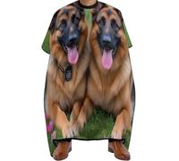 Barber Cape Colorful Cute Pet Shepherd German Dog, personalised Hair Colouring Cape Anti-static Hairdressing Apron for Haircut Styling 140X168cm