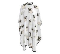 Barber Cape Cute Dogs Pug Pattern Hairdressers Cape Large Adjustable Hairdressing Apron, For Adults, Kids, Woman, Men, 140x168cm
