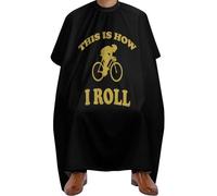 Barber Cape Cyclist How I Roll Stain Resistant Hairdressing Apron Unisex Hair Cutting Cape For Coloring Styling Men