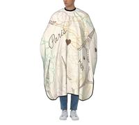Barber Cape Eifel Tower Paris Flower Vintage Barber Gown Unisex Hair Styling Cape Waterproof Professional Salon Cape, For Men, Dyeing Styling, Barbers, 140×168cm